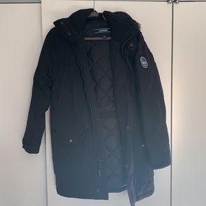 Lands’ End 
Men’s Expedition Parka, Size S 34-36, Black